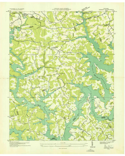 United States Geological Survey Demory, TN (1936, 24000-Scale) digital map