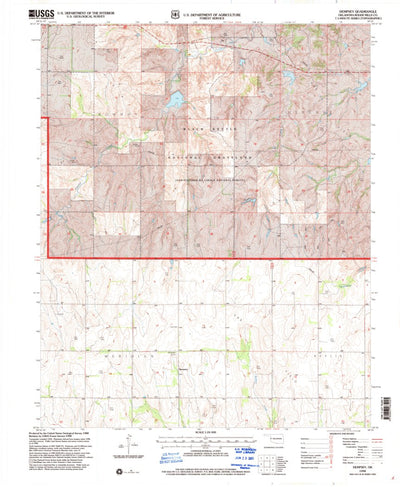 United States Geological Survey Dempsey, OK (1998, 24000-Scale) digital map