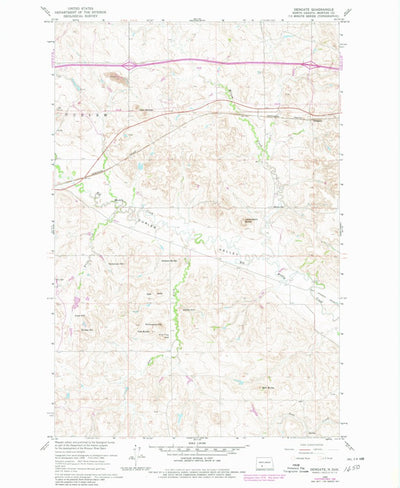 United States Geological Survey Dengate, ND (1960, 24000-Scale) digital map