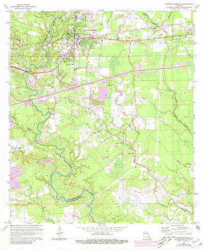 United States Geological Survey Denham Springs, LA (1963, 24000-Scale) digital map