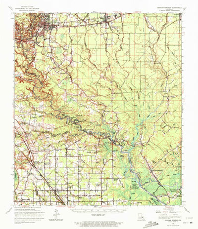 United States Geological Survey Denham Springs, LA (1963, 62500-Scale) digital map