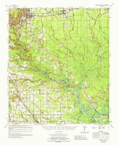 United States Geological Survey Denham Springs, LA (1965, 62500-Scale) digital map