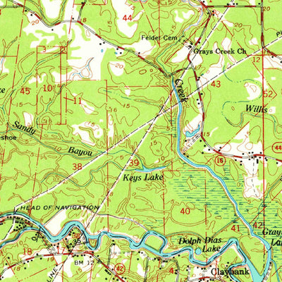 United States Geological Survey Denham Springs, LA (1965, 62500-Scale) digital map