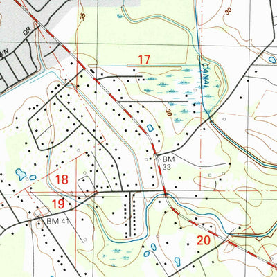 United States Geological Survey Denham Springs, LA (1991, 24000-Scale) digital map