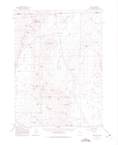 United States Geological Survey Denio, NV-OR (1966, 62500-Scale) digital map