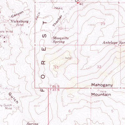 United States Geological Survey Denio, NV-OR (1966, 62500-Scale) digital map