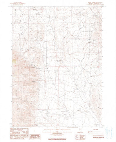 United States Geological Survey Denio Summit, NV (1990, 24000-Scale) digital map