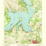 United States Geological Survey Denison Dam, TX-OK (1958, 62500-Scale) digital map