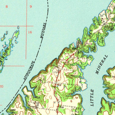 United States Geological Survey Denison Dam, TX-OK (1958, 62500-Scale) digital map