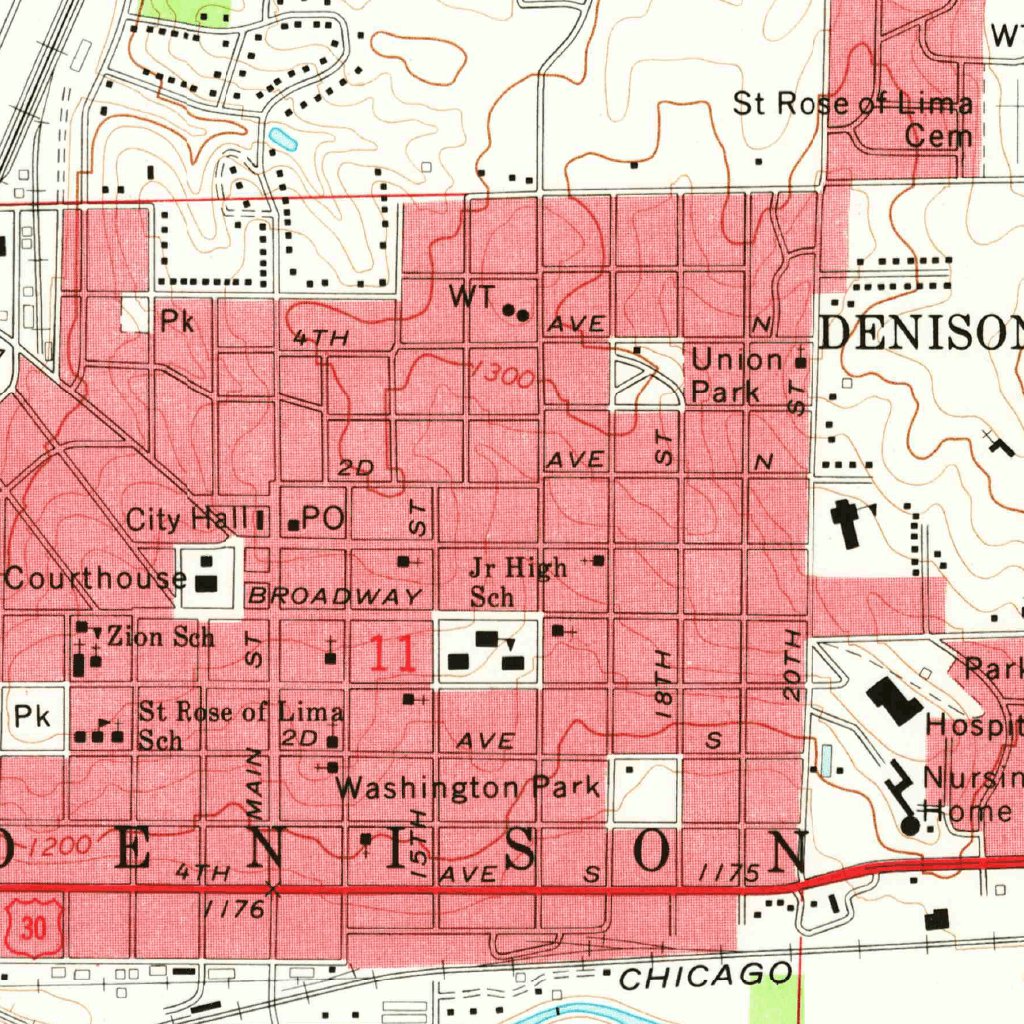 Denison, IA (1971, 24000-Scale) Map by United States Geological Survey ...