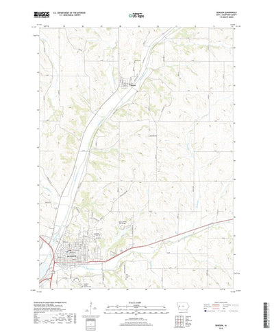 United States Geological Survey Denison, IA (2018, 24000-Scale) digital map