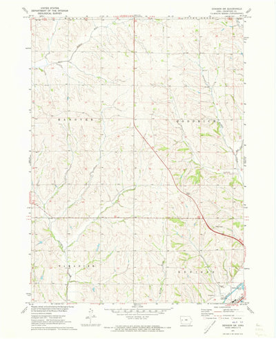 United States Geological Survey Denison SW, IA (1971, 24000-Scale) digital map