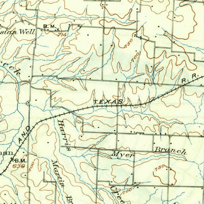 United States Geological Survey Denison, TX-OK (1901, 125000-Scale) digital map