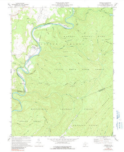 United States Geological Survey Denmar, WV (1977, 24000-Scale) digital map