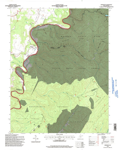 United States Geological Survey Denmar, WV (1995, 24000-Scale) digital map