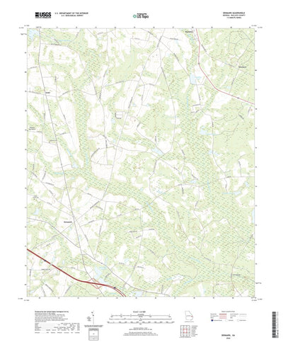 United States Geological Survey Denmark, GA (2020, 24000-Scale) digital map