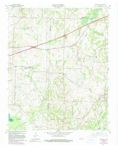 United States Geological Survey Denmark, TN (1959, 24000-Scale) digital map