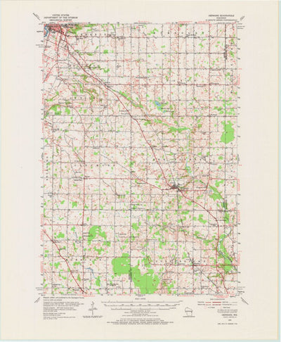 United States Geological Survey Denmark, WI (1954, 62500-Scale) digital map