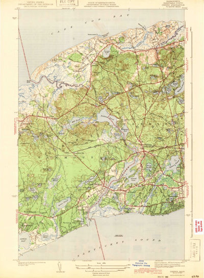 United States Geological Survey Dennis, MA (1943, 31680-Scale) digital map