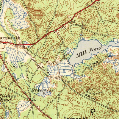 United States Geological Survey Dennis, MA (1943, 31680-Scale) digital map