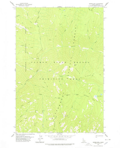 United States Geological Survey Dennis Mountain, ID (1978, 24000-Scale) digital map