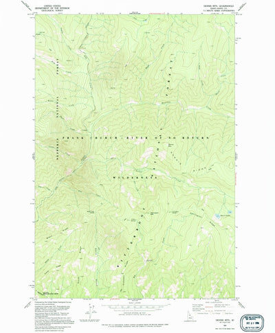 United States Geological Survey Dennis Mountain, ID (1991, 24000-Scale) digital map