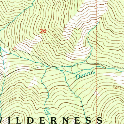 United States Geological Survey Dennis Mountain, ID (1998, 24000-Scale) digital map