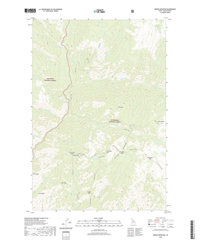 United States Geological Survey Dennis Mountain, ID (2020, 24000-Scale) digital map