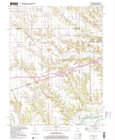 United States Geological Survey Dennison, IL-IN (1998, 24000-Scale) digital map