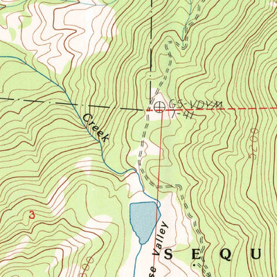 United States Geological Survey Dennison Peak, CA (1986, 24000-Scale) digital map