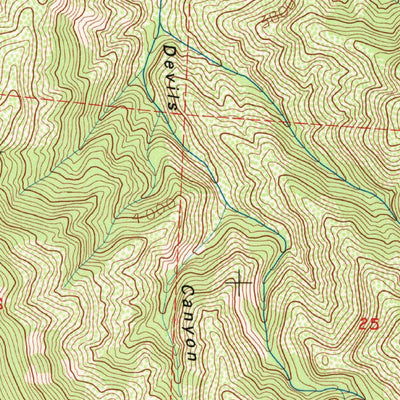 United States Geological Survey Dennison Peak, CA (1986, 24000-Scale) digital map