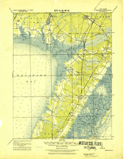 United States Geological Survey Dennisville, NJ (1919, 62500-Scale) digital map