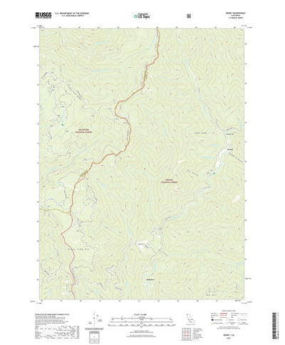 United States Geological Survey Denny, CA (2021, 24000-Scale) digital map