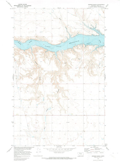 United States Geological Survey Denson Ranch, MT (1970, 24000-Scale) digital map