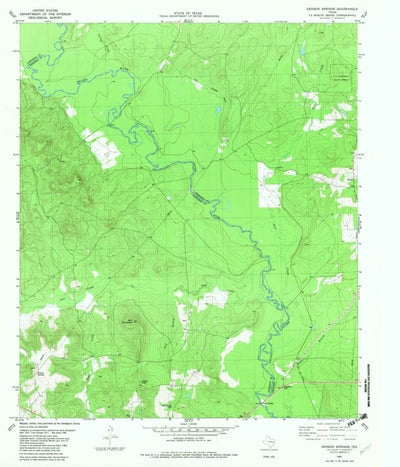 United States Geological Survey Denson Springs, TX (1982, 24000-Scale) digital map