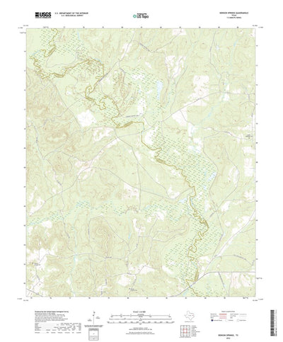 United States Geological Survey Denson Springs, TX (2022, 24000-Scale) digital map
