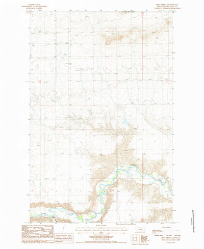 United States Geological Survey Dent Bridge, MT (1987, 24000-Scale) digital map
