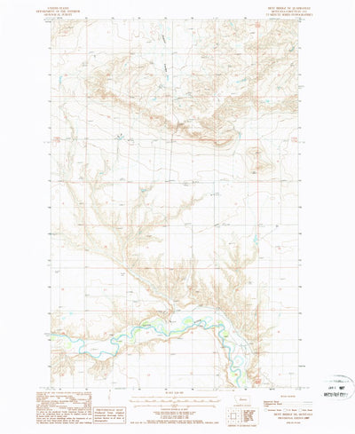 United States Geological Survey Dent Bridge NE, MT (1987, 24000-Scale) digital map