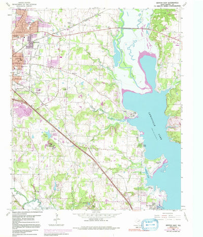 United States Geological Survey Denton East, TX (1960, 24000-Scale) digital map