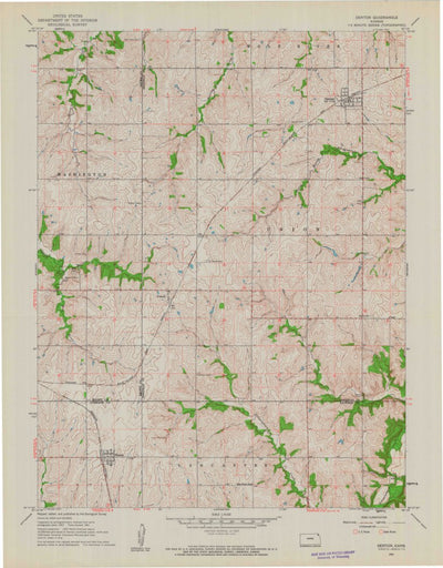 United States Geological Survey Denton, KS (1961, 24000-Scale) digital map