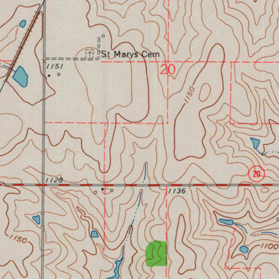United States Geological Survey Denton, KS (1961, 24000-Scale) digital map