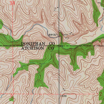 United States Geological Survey Denton, KS (1961, 24000-Scale) digital map