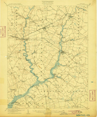 United States Geological Survey Denton, MD (1905, 62500-Scale) digital map