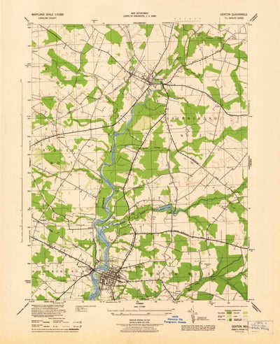 United States Geological Survey Denton, MD (1944, 31680-Scale) digital map