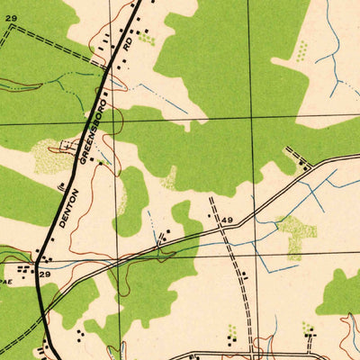 United States Geological Survey Denton, MD (1944, 31680-Scale) digital map