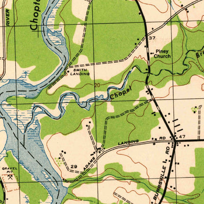 United States Geological Survey Denton, MD (1944, 31680-Scale) digital map