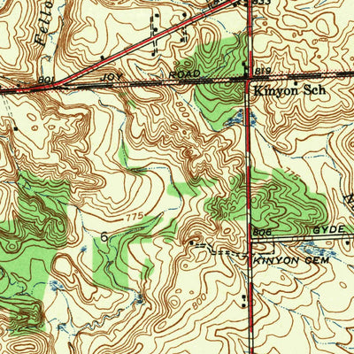 United States Geological Survey Denton, MI (1942, 24000-Scale) digital map