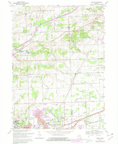 United States Geological Survey Denton, MI (1969, 24000-Scale) digital map