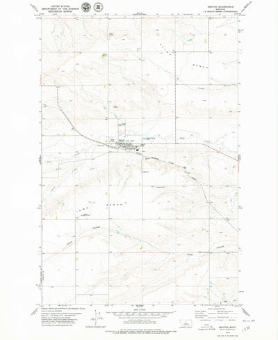 United States Geological Survey Denton, MT (1979, 24000-Scale) digital map