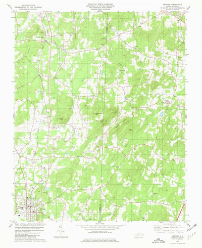 United States Geological Survey Denton, NC (1980, 24000-Scale) digital map